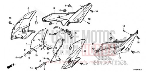 NOZZLE/SIDE COVER GLR1251WHF de 2015